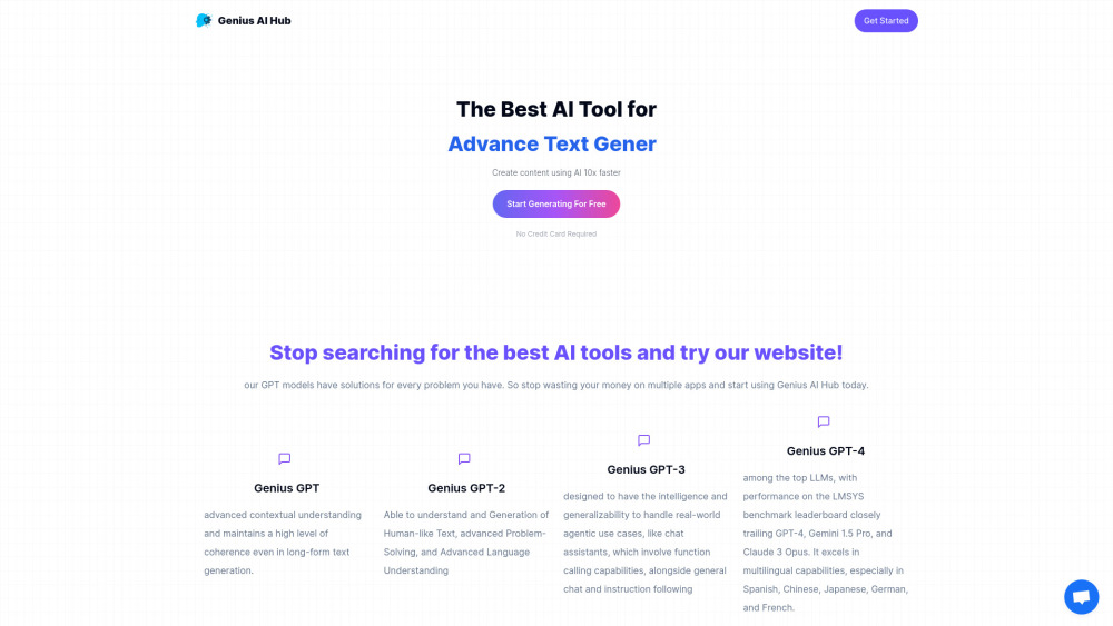 **Genius AI Hub: All-in-One AI Platform for Solving Daily Problems**