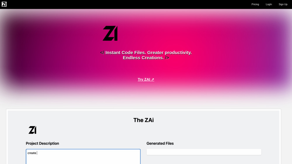 The ZAI: AI Tool for Effortless Mobile & Web App Creation