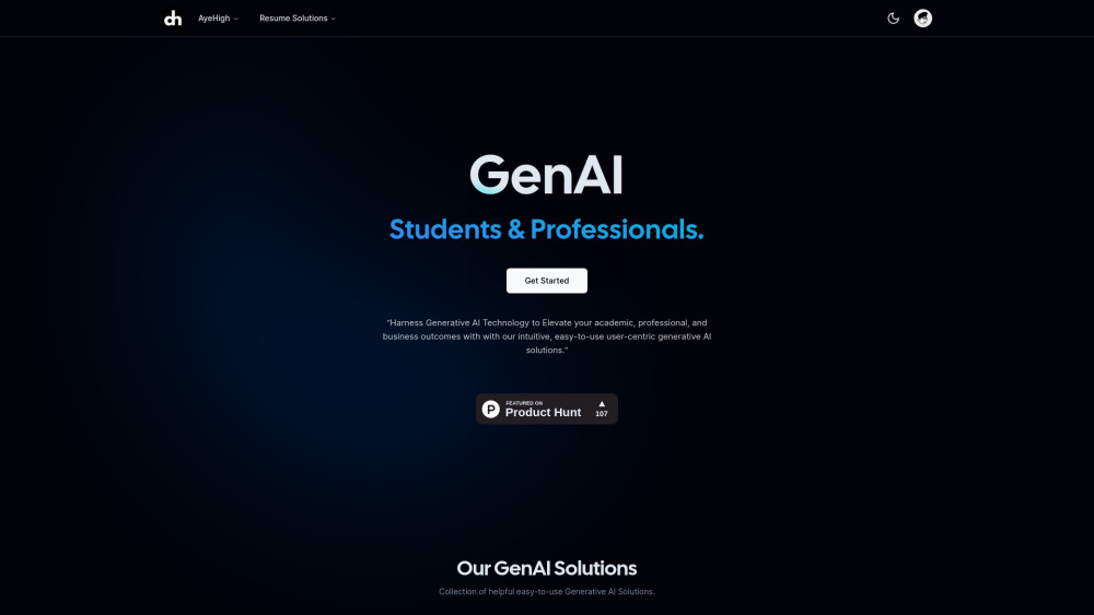 AyeHigh GenAI Solutions Suite: AI Tools for Career & Education Boost