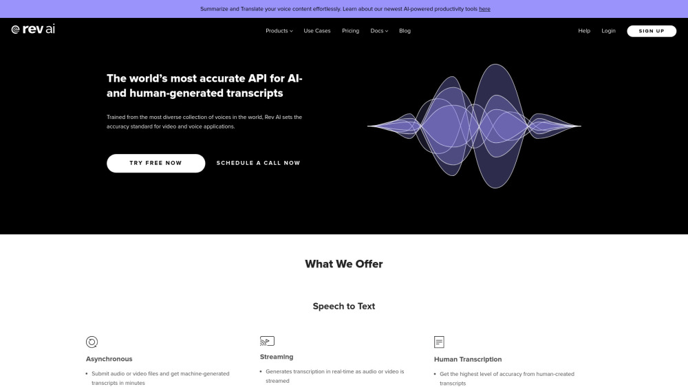 Rev AI: Accurate Speech-to-Text API for Audio & Video Files