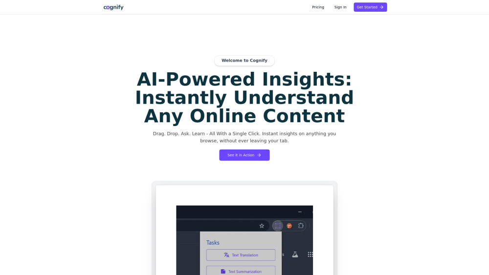 Cognify Insights: Browser Extension for Advanced Research Analysis