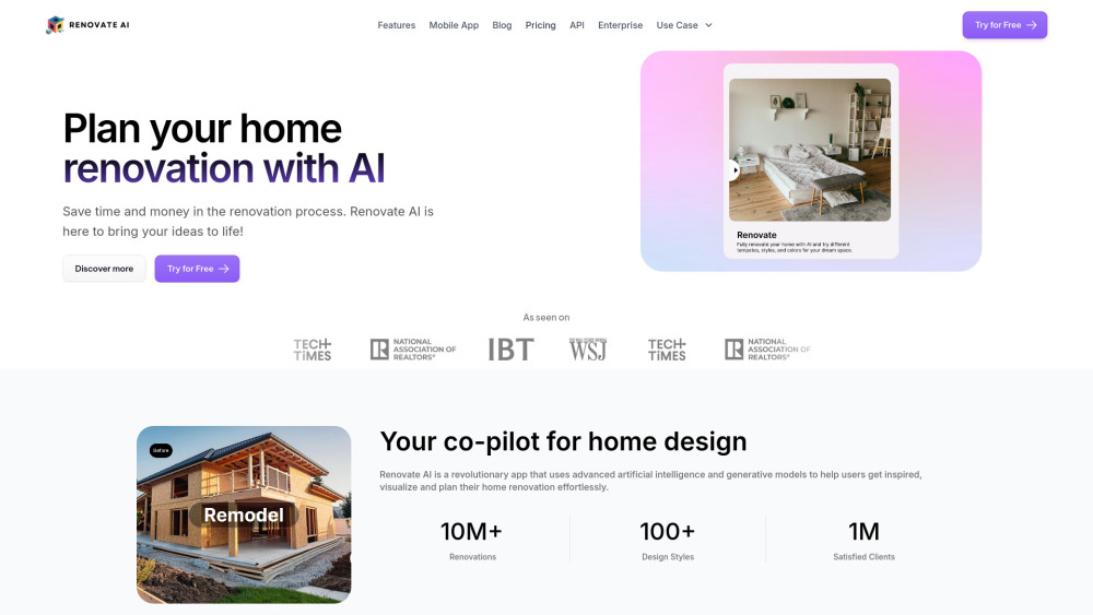 Renovate AI: Effortless AI-powered Home Design Tool