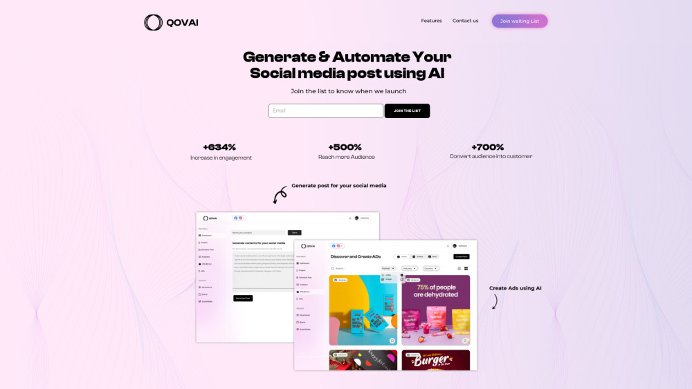 Qovai: AI Platform for Social Media Post & Ad Generation Tools