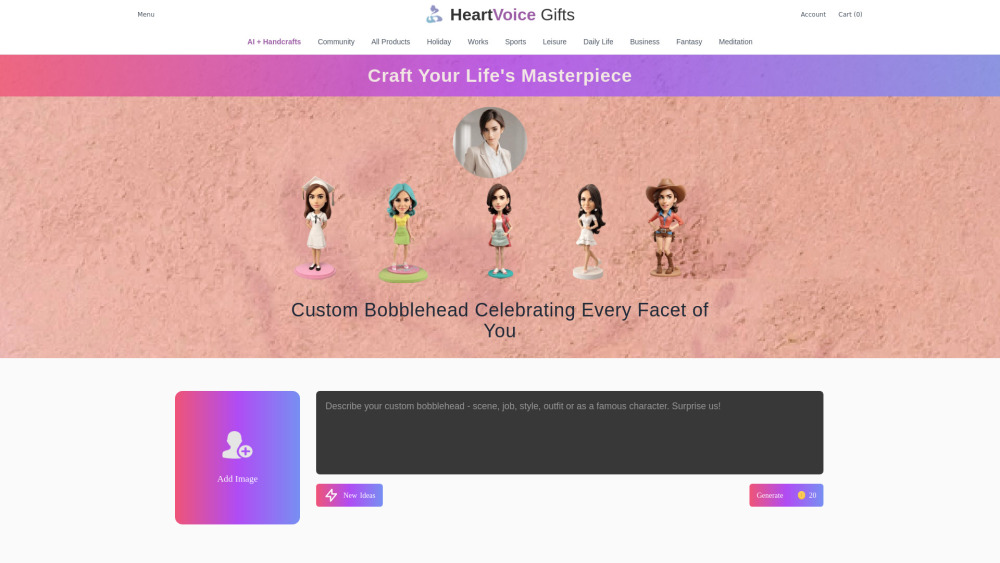 HeartVoice Gifts: AI-Powered Custom Bobblehead Gift Platform