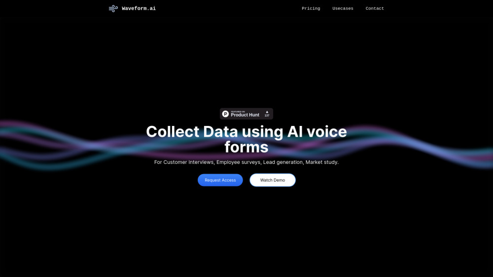 Waveform.ai: AI Voice Forms for Insightful, Data-Driven Surveys