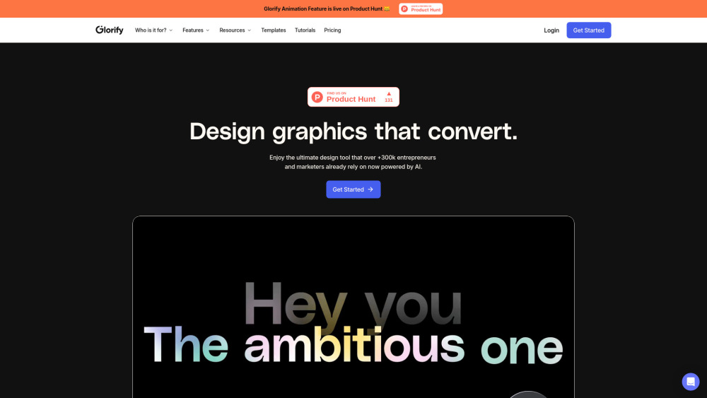 **Glorify: Online Graphic Design Tool for E-commerce Branding**