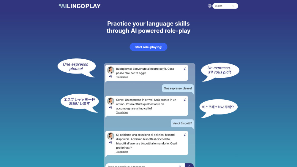 AI Lingo Play: Interactive Language Learning via AI Role-Play Fun