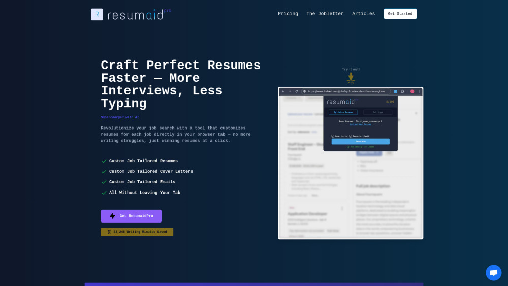 ResumaidPro: AI Tool for Customizing Resumes and Cover Letters Effortlessly