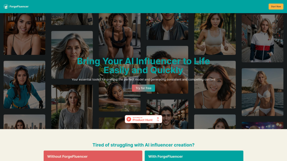 ForgeFluencer: AI Influencer Creation & Consistent Content Generation Tool