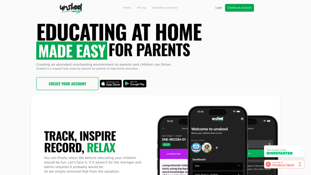 Unskool App: AI-Powered Homeschooling Support for Easy Learning