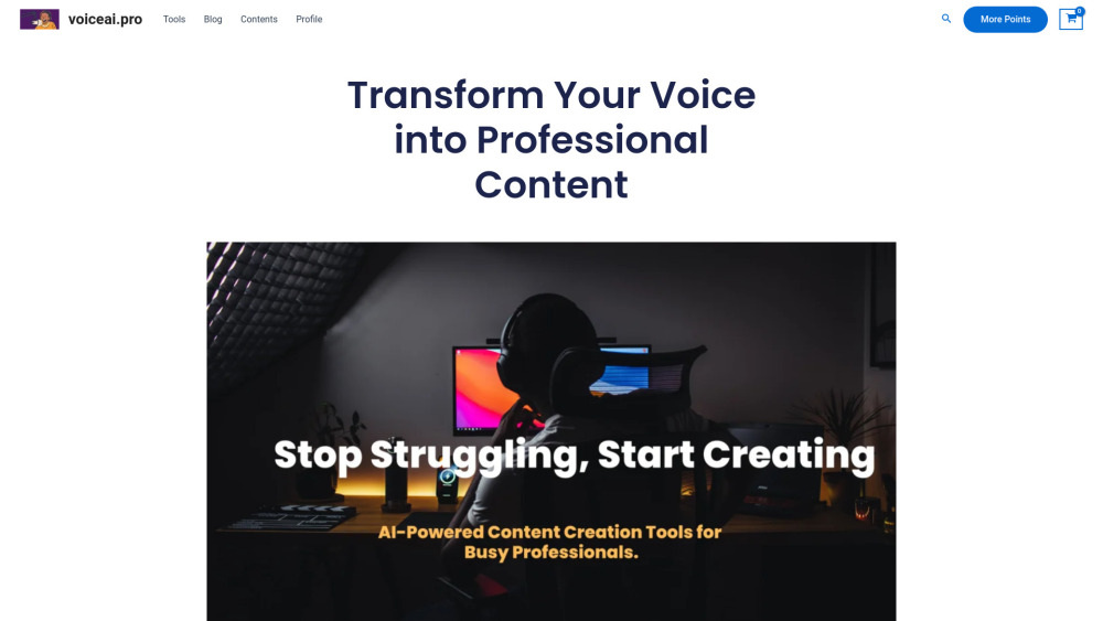 VoiceAI: Effortless AI-Powered Content Creation Tool for Writers