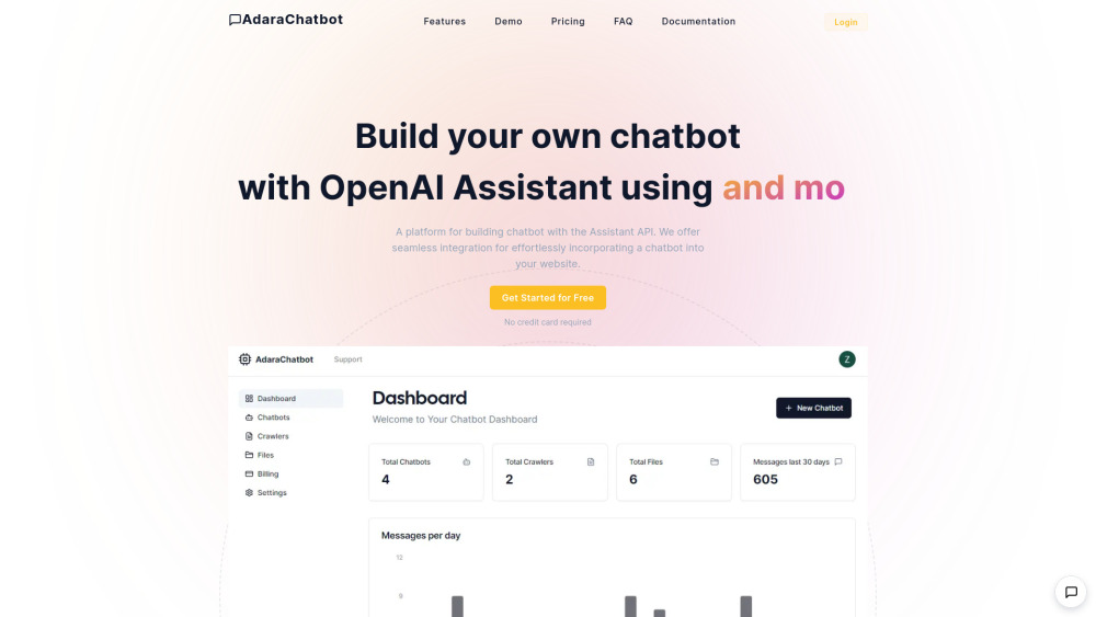 AdaraChatbot: Build Smart Chatbots with OpenAI Assistant API Platform