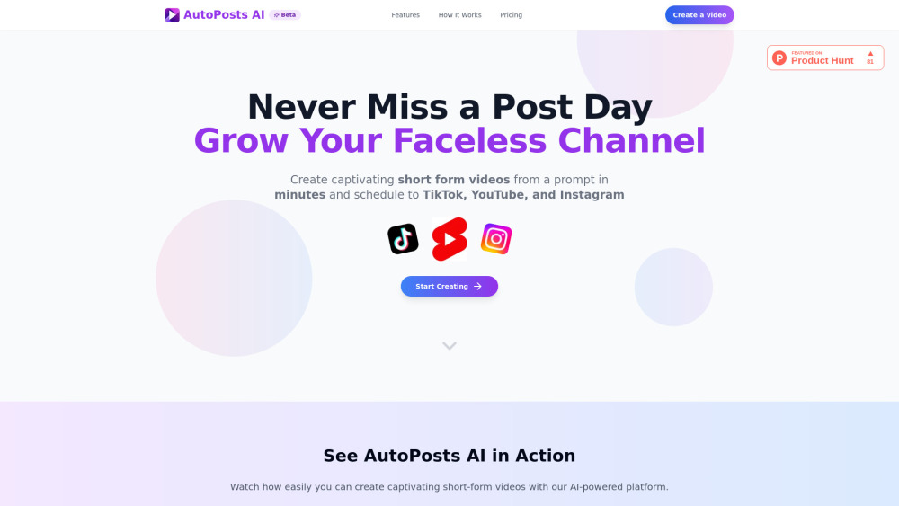 AutoPosts AI: Effortless Short-Form Video Creation | Use Cases & Pricing