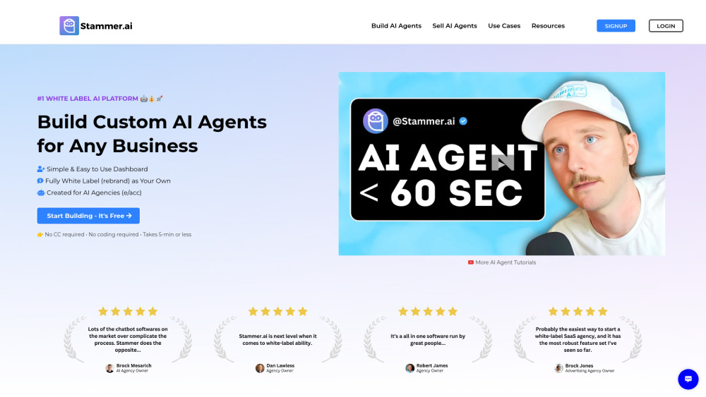 **Stammer.ai: White-label AI SaaS for Building & Reselling AI Agents**