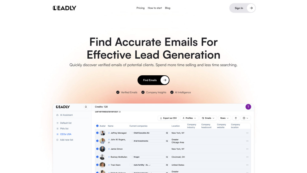 Leadly: Email Discovery Platform for Effective Lead Generation Tool