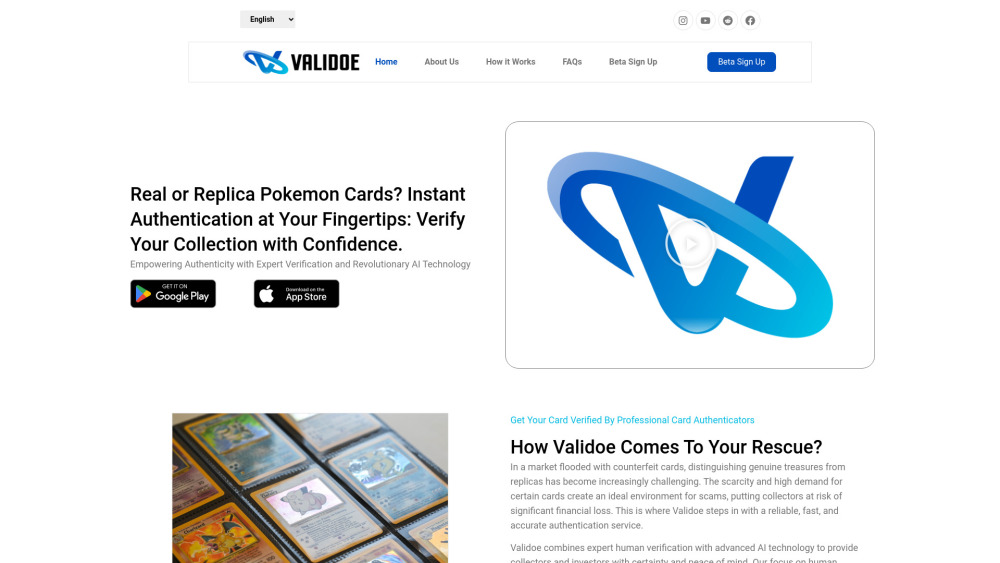 Validoe: Instant Pokémon Card Authentication App - Fast & Secure