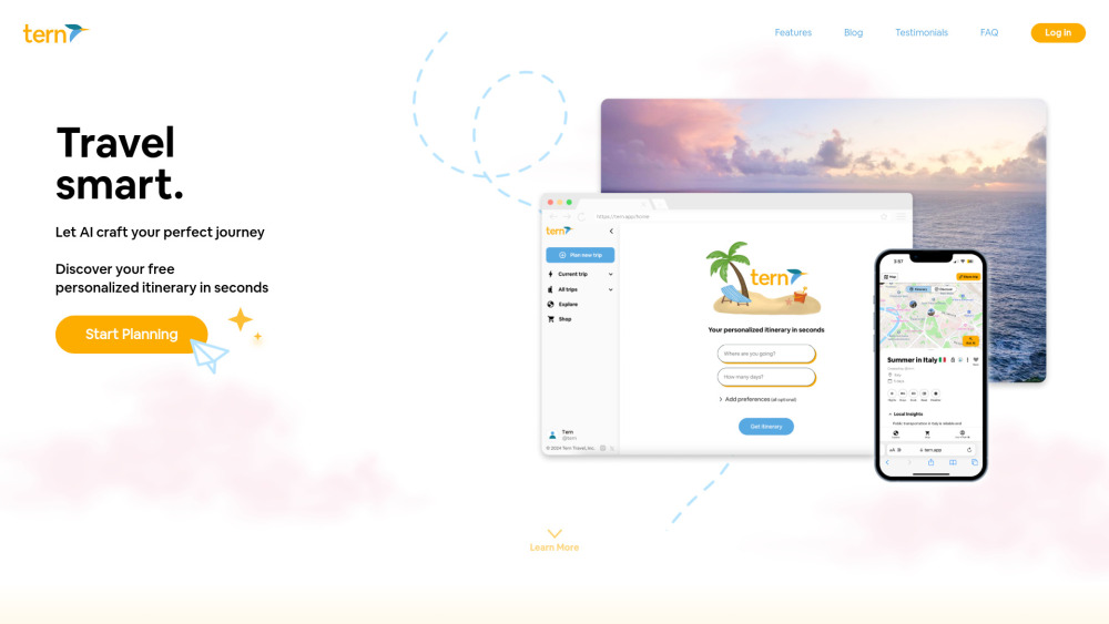 Tern - AI Travel Planner : Quick, Personalized Trip Planning, Effortlessly