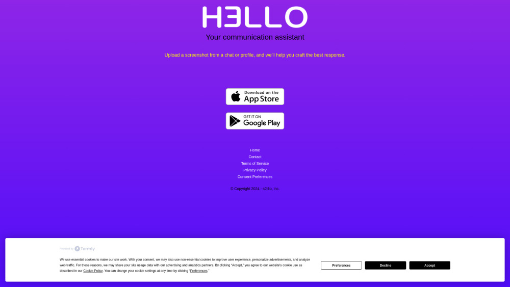 H3LLO - Your Ultimate Chat Assistant : AI for Crafting Perfect Responses