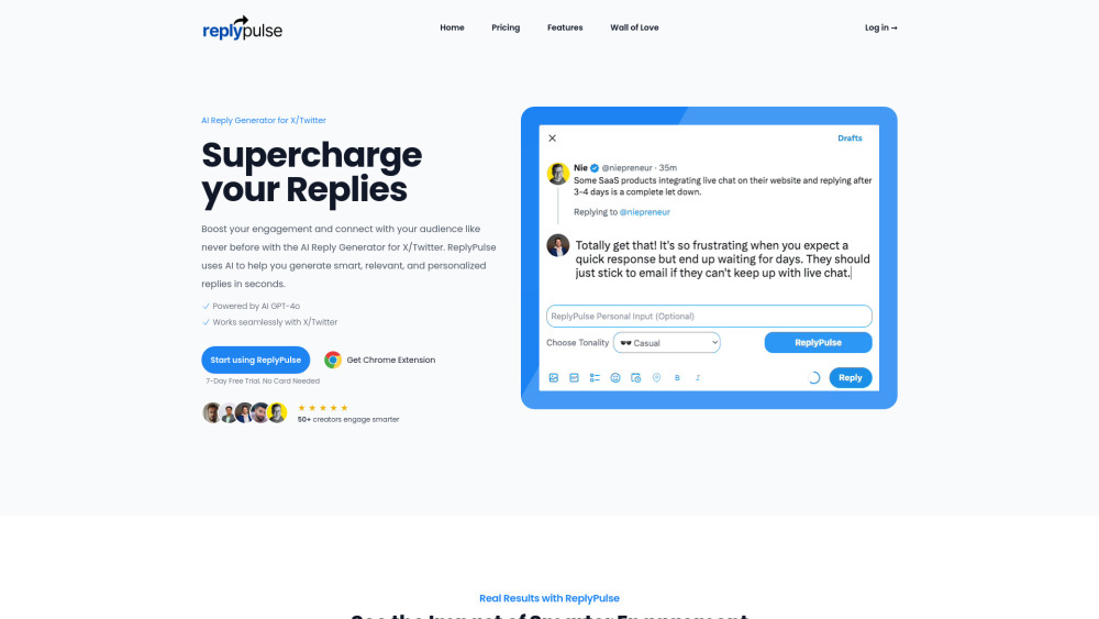 **Reply Pulse AI: AI Reply Generator for Fast X/Twitter Growth**