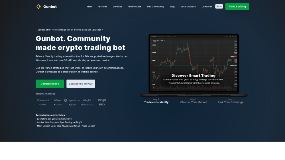 **Gunbot: User-Friendly Crypto Trading Bot for Multiple Exchanges**