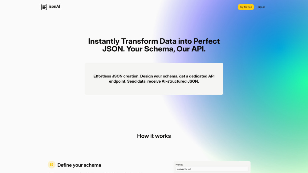 jsonAI: Save JSON Schemas as API Endpoints for AI Responses