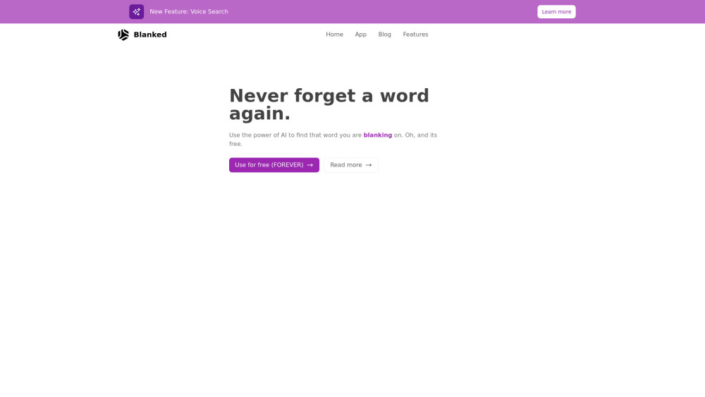 Blanked: AI Word Finder : Recall Forgotten Words with AI Assistance