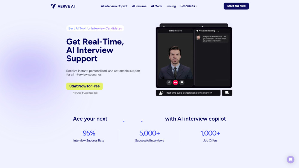 **Verve AI - Interview Copilot: Fast, Accurate, Affordable for Candidates**