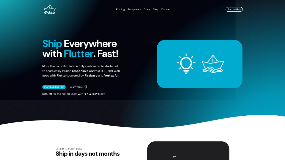 ShipFlutter: Customizable, Responsive Starter Kit for Flutter Apps