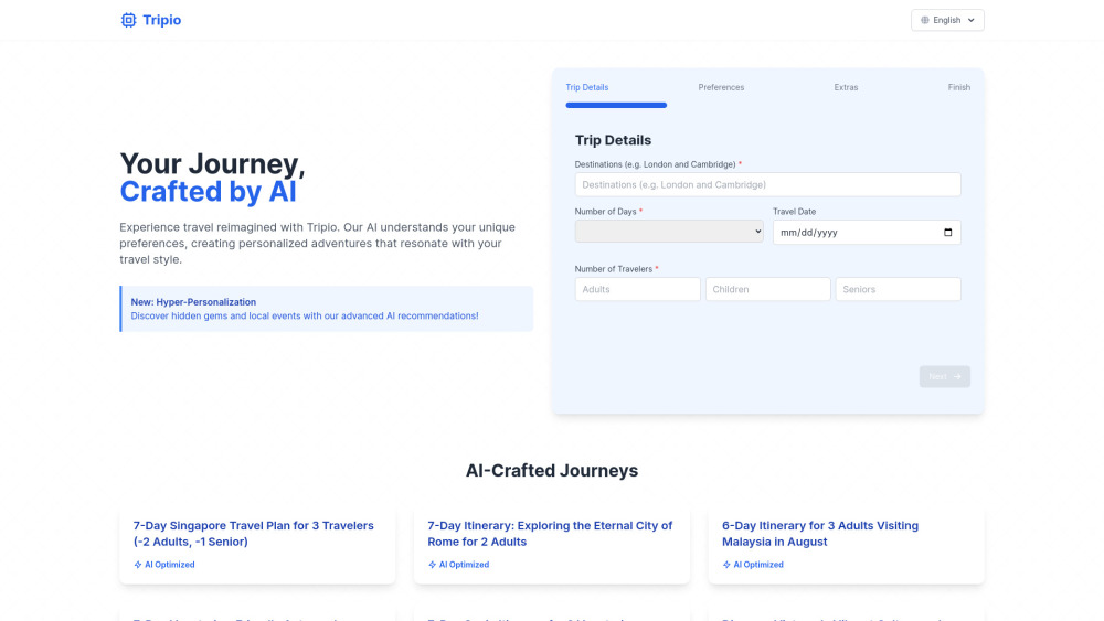 Tripio - AI Travel Planner: Personalized Itineraries with AI Guidance