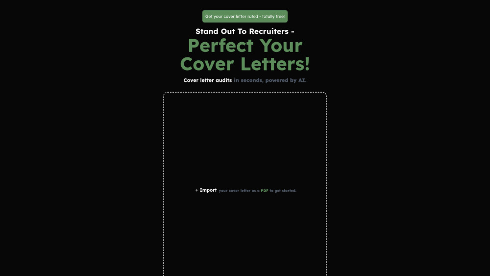 LetterLabsAI: AI-Powered Cover Letter Audit & Generation Tool