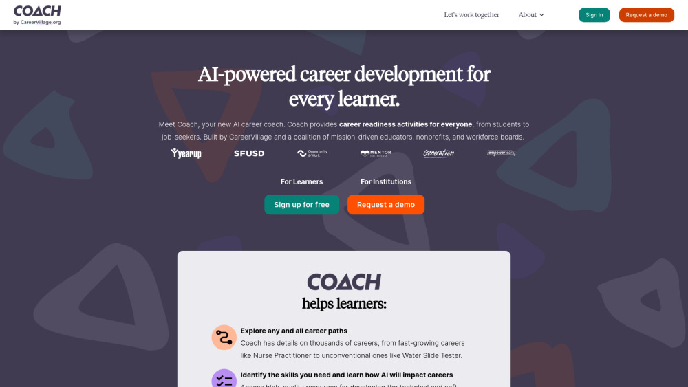 **COACH - AI Career Coach: AI Career Tool for Learners' Growth**