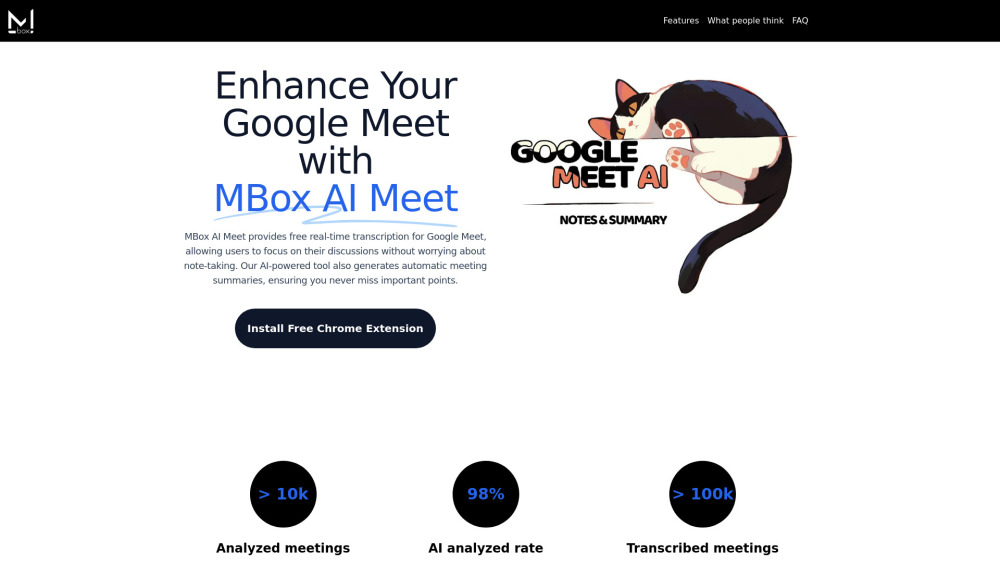 MBox AI Meet: Real-Time Transcription & Summaries for Google Meet