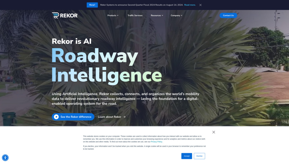 Rekor - Roadway Intelligence: AI-Driven Roadway Intelligence Platform