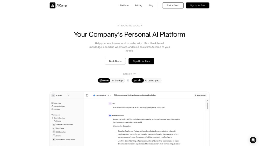 AICamp: Collaborative AI Platform for Business Growth & Innovation