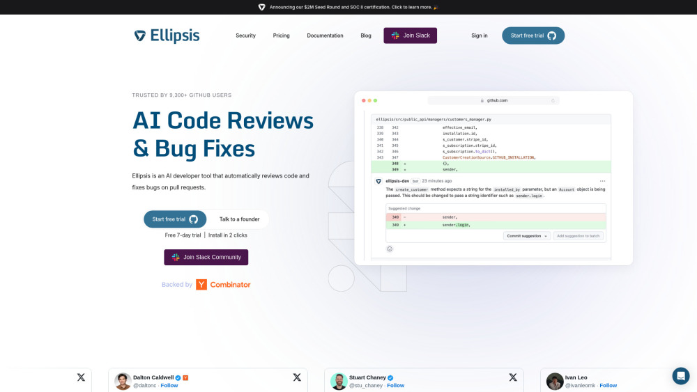 Ellipsis AI Code Reviews: Automated AI Reviews & Bug Fixes Simplified