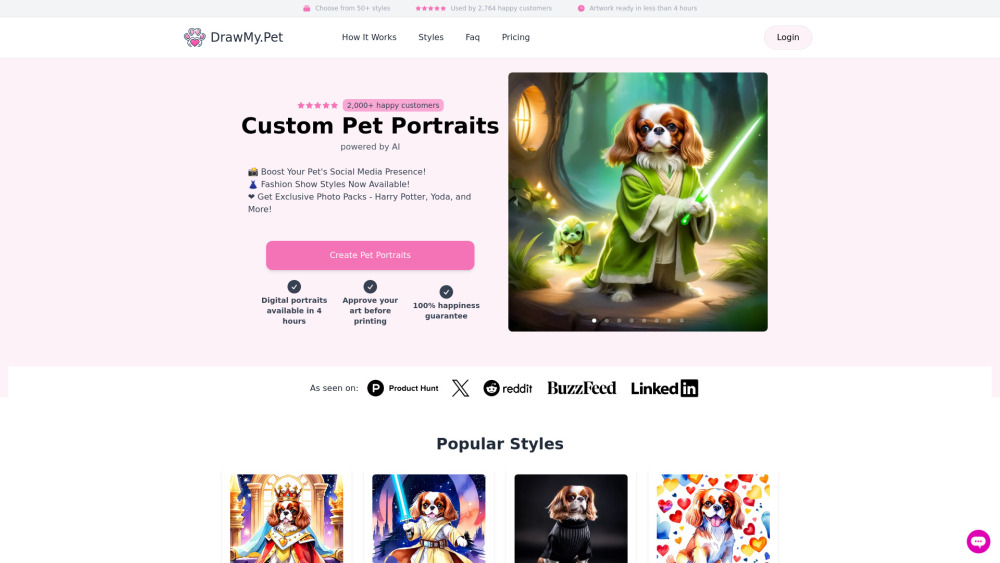 **DrawMy.Pet: AI-Powered Custom Pet Portraits Platform**