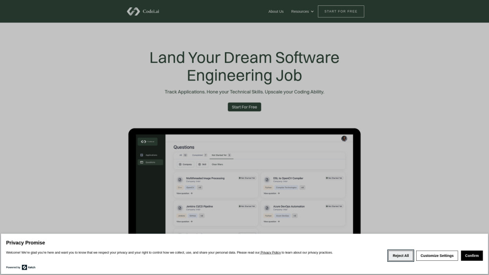 Codei.ai: Job Tracker & Coding Question Generator for Software Jobs