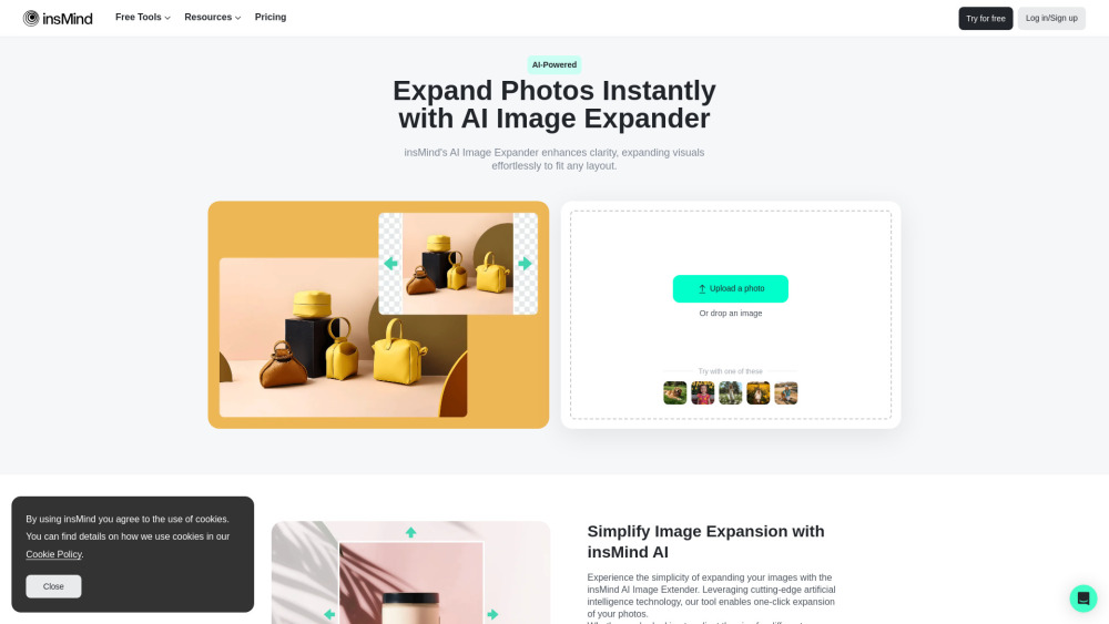 insMind AI Image Expander: Seamless Image Extension Without Quality Loss