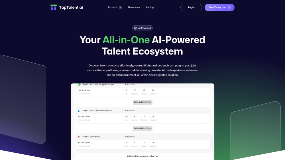 TapTalent.ai: All-in-One Talent Outreach & Hiring Solution for Teams