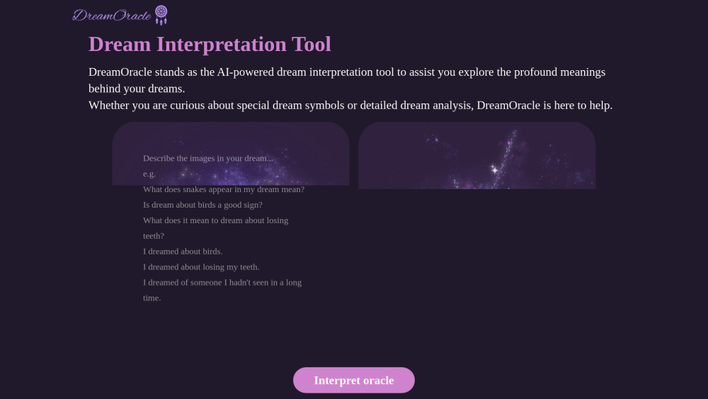 DreamOracle: AI-Powered Dream Interpretation Tool for Insightful Analysis