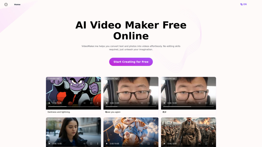 VideoMaker.me: AI Video Maker | Text & Image to Video Features