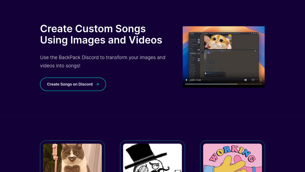 BackPack : Discord Bot for Making Songs from Images & Videos