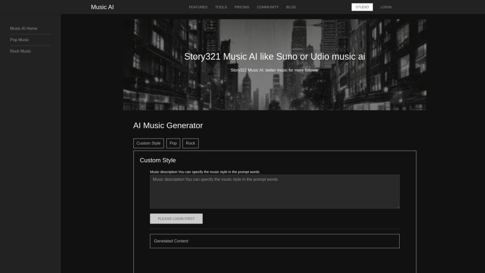 Story321 Music AI: Create, Remix, Generate Music with AI Platform