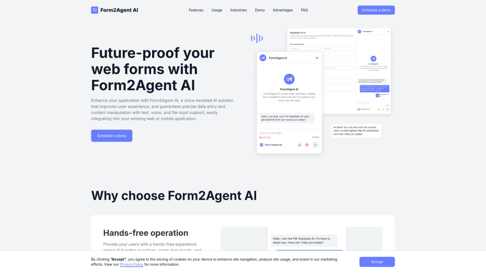 Form2Agent AI: Voice-Assisted AI, Enhanced User Experience