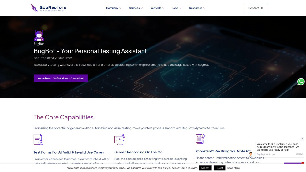 BugBot: AI Tool for Smart Automated Software Testing Solutions