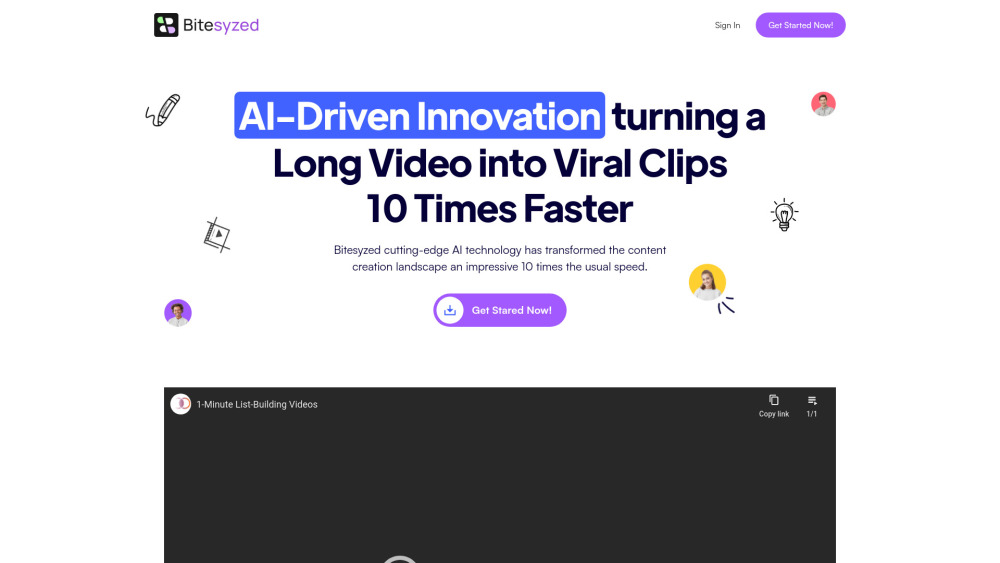 **BiteSyzed AI Video Tool: Create Viral Clips with AI Repurposing**