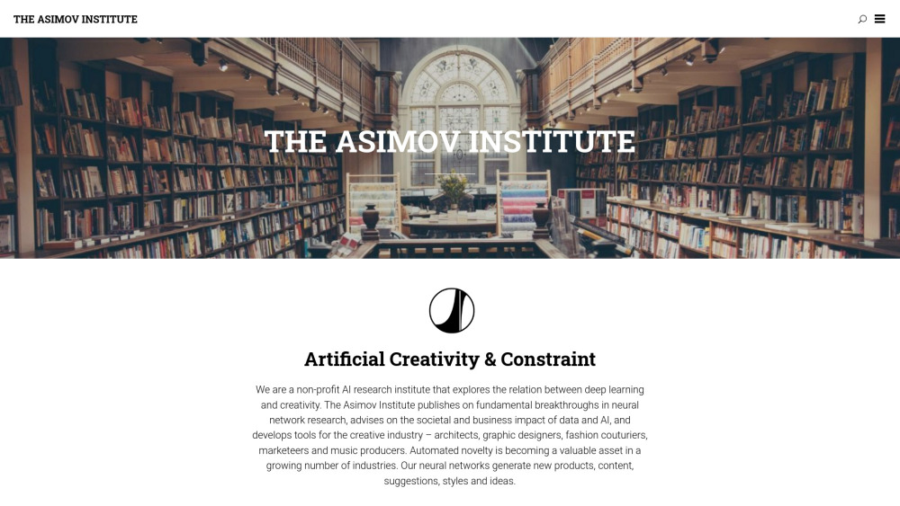 The Asimov Institute: AI for Creative Solutions & Non-Profit Innovation