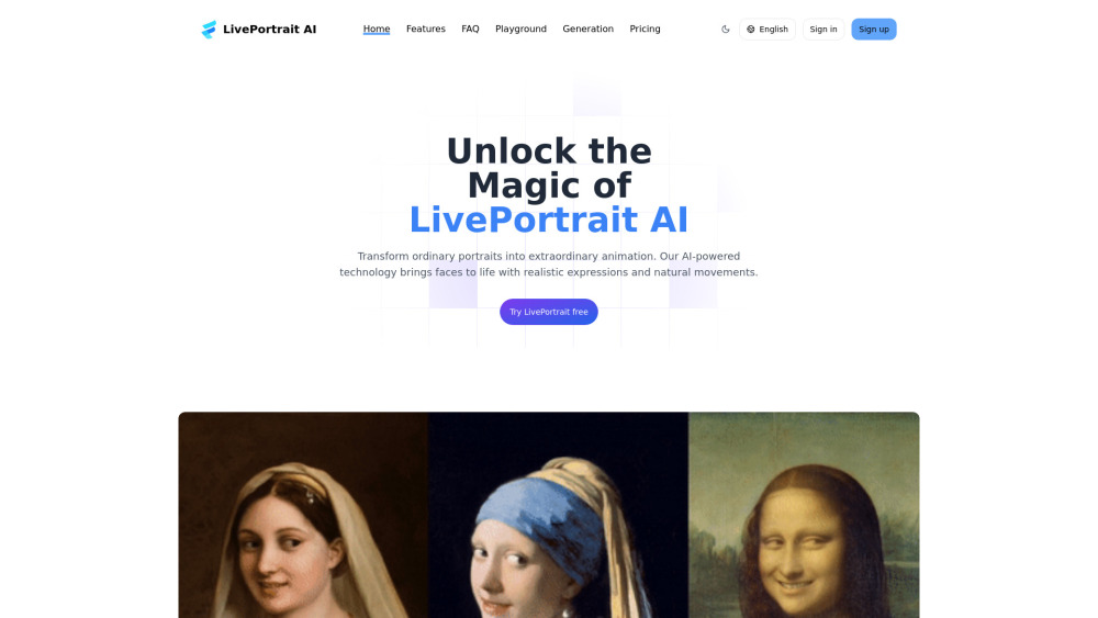 LivePortrait AI: Realistic AI-Powered Portrait Animation Platform