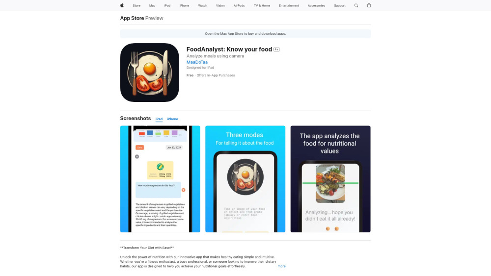 FoodAnalyst: Nutritional Analysis & Tracking App - Healthy Living Tool