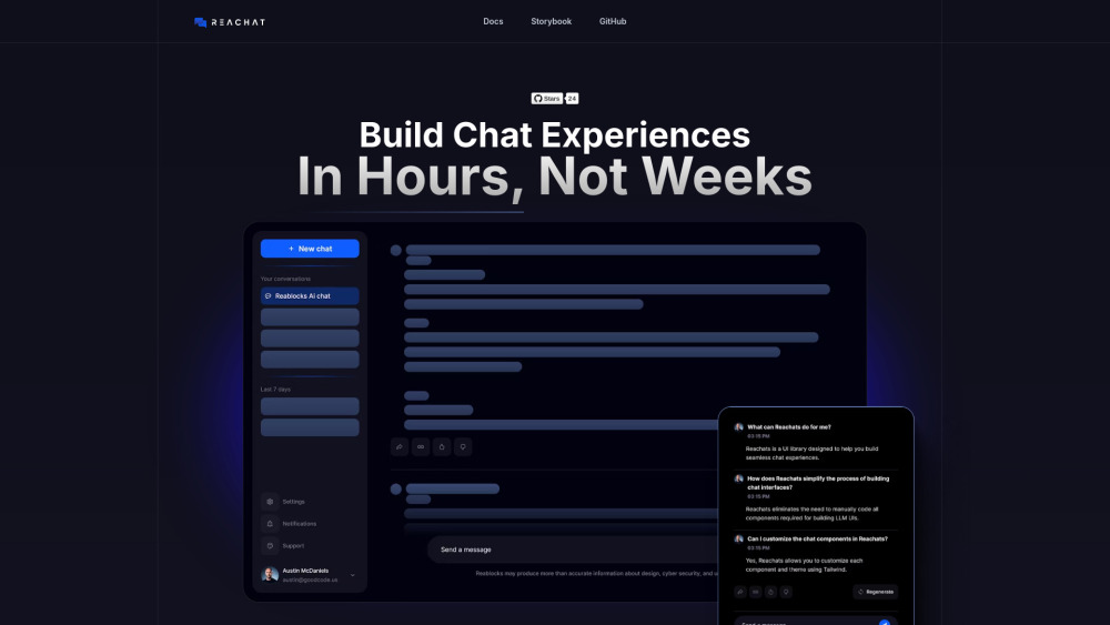 Reachat: Open-source UI Library for Building Chat Experiences